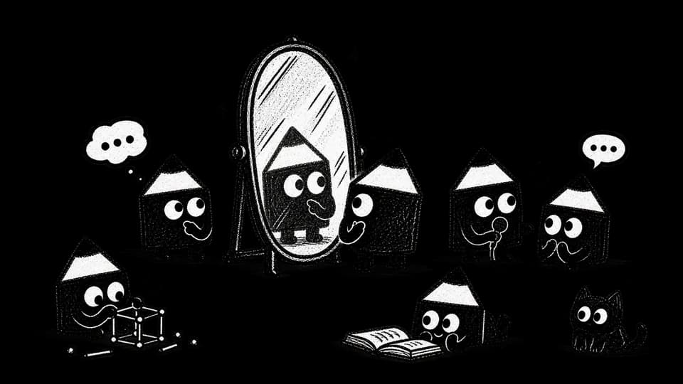 Các nhân vật Nerd soi gương, suy nghĩ, trò chuyện và cùng sáng tạo trong mùa MIRROR